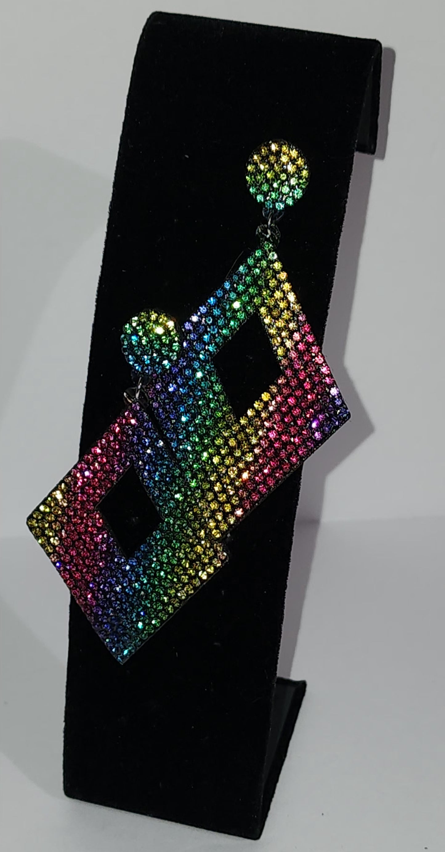Rainbow Diamond shape Earring