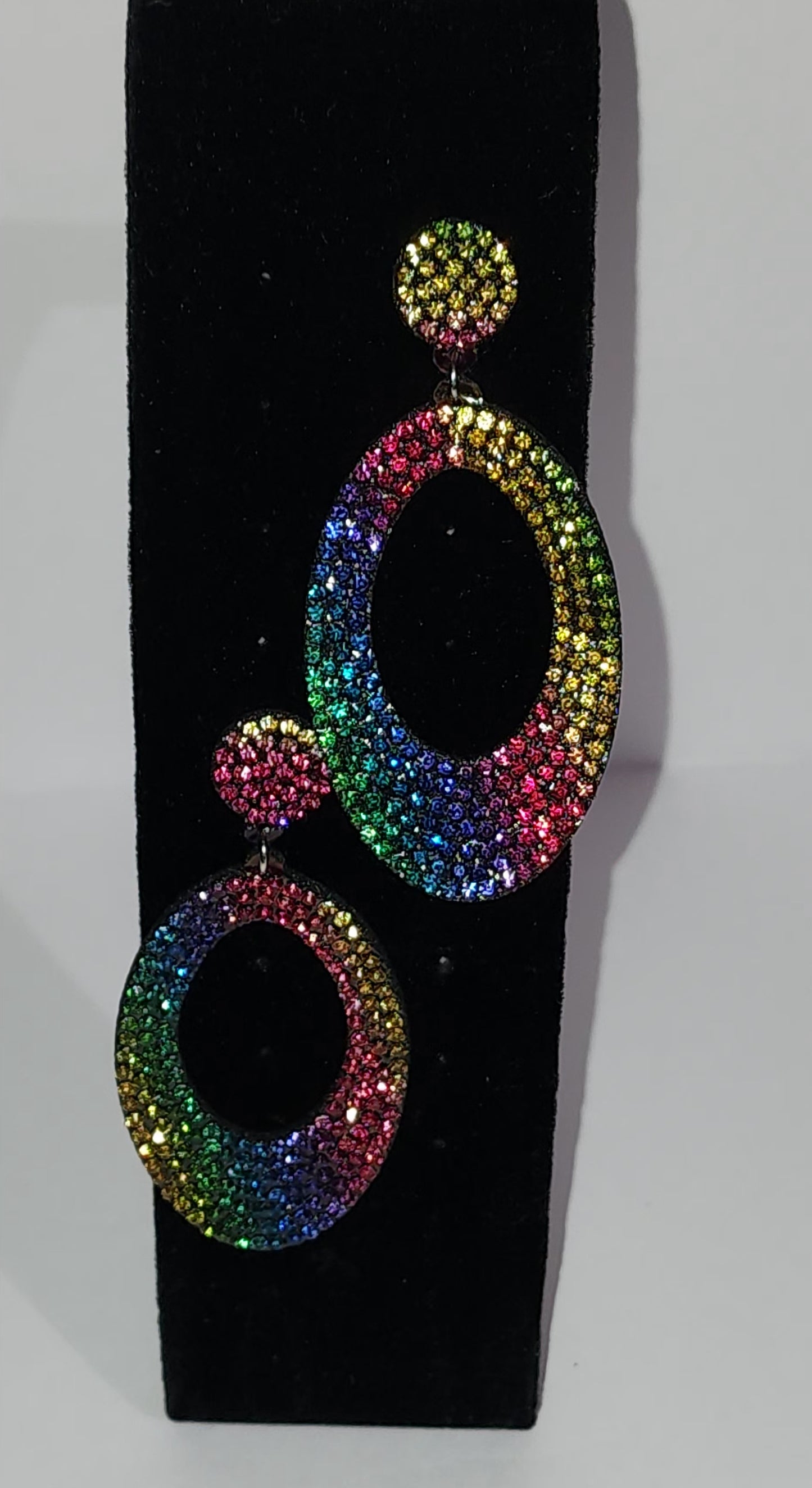 Oval Rainbow Earring
