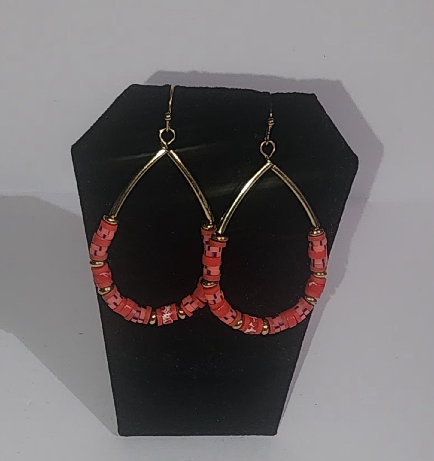 Coral Bead Hoop