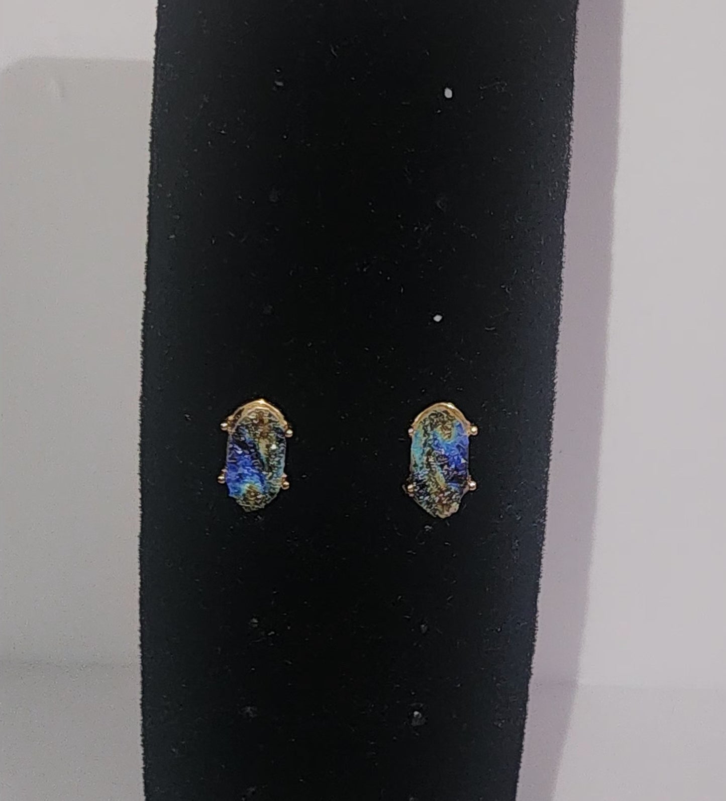 Blue Geo Earrings