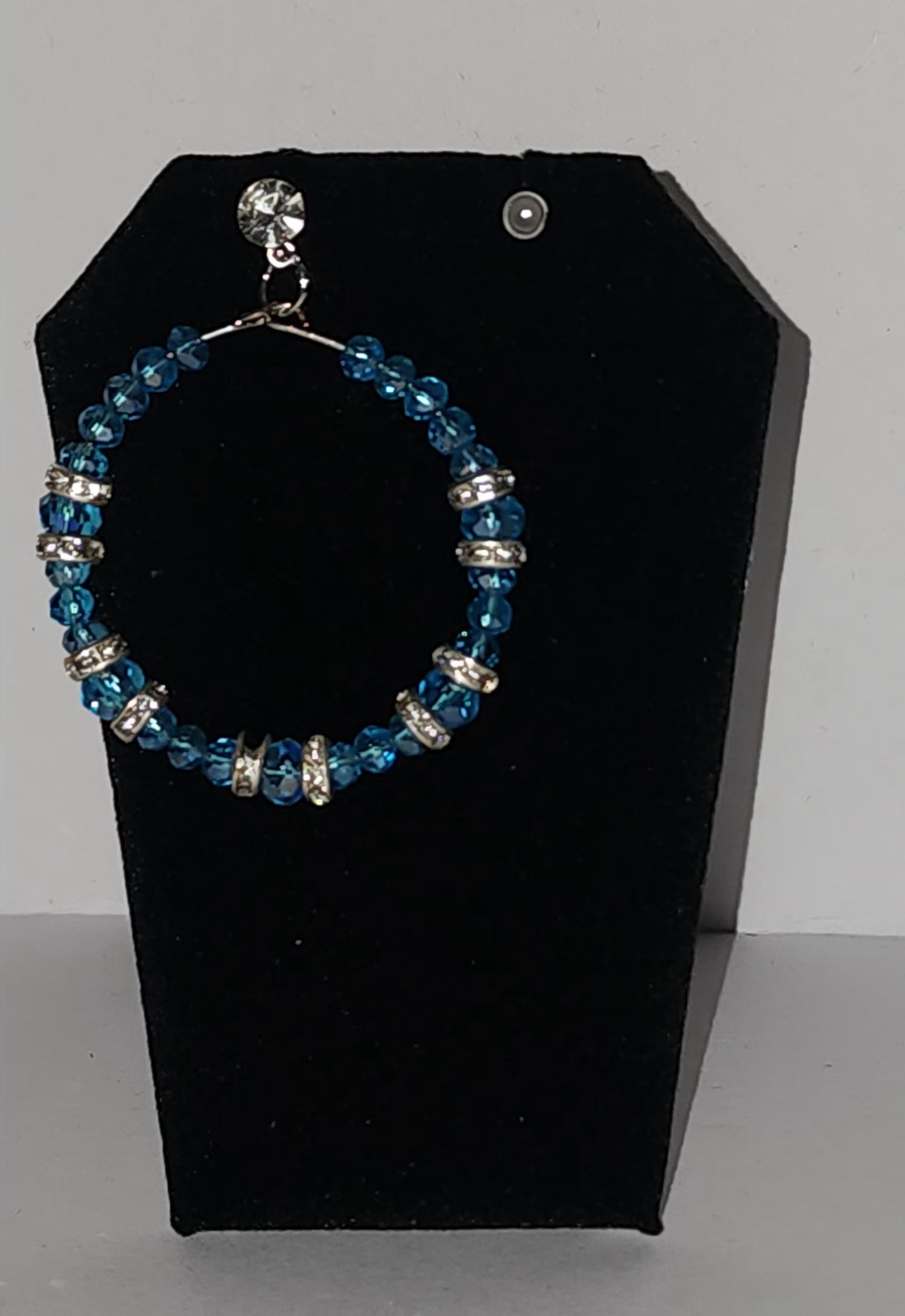 Blue beaded earrings