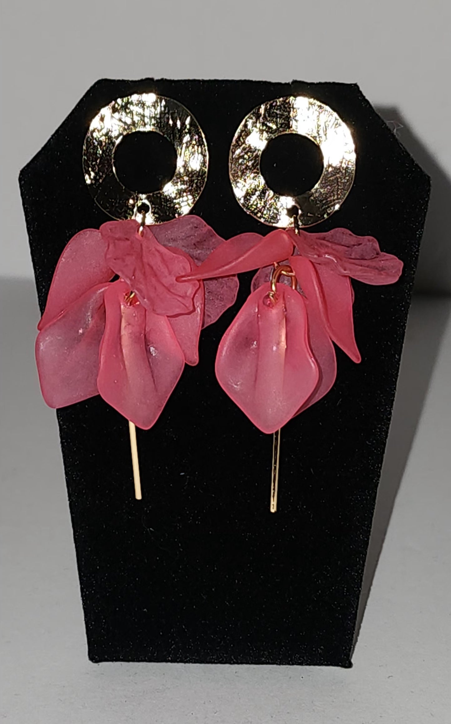 Coral Petal Bloom Earrings