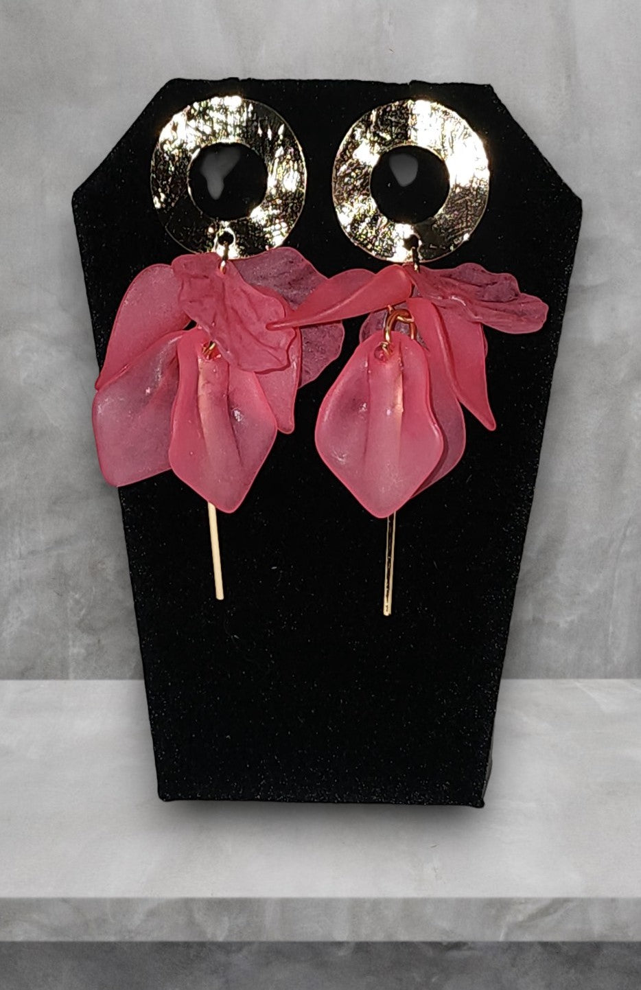 Coral Petal Bloom Earrings