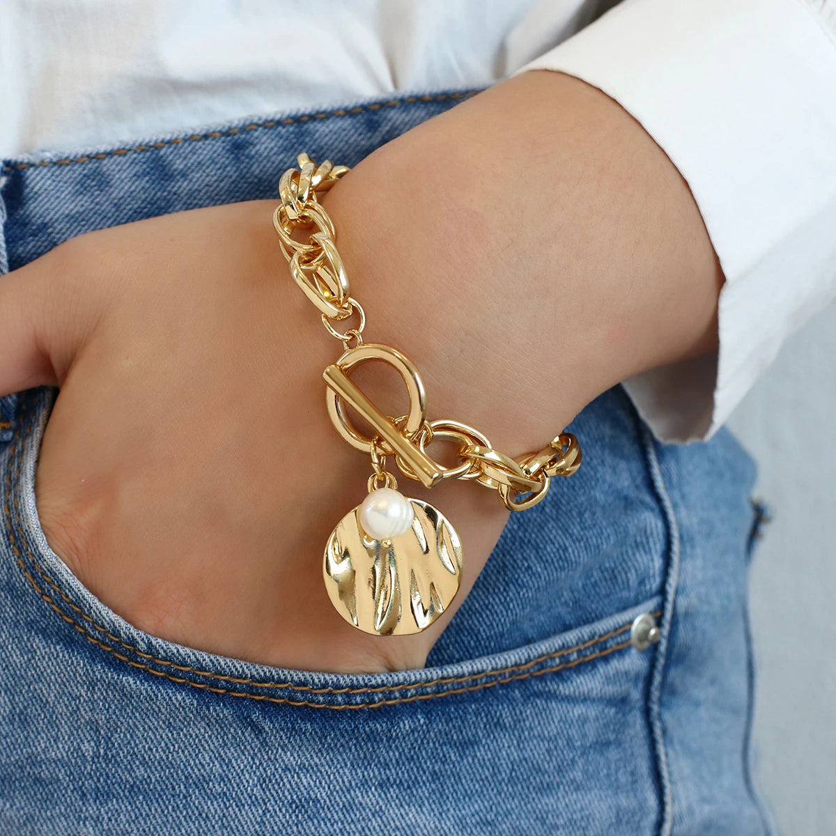 Liquid Metal Charm Bracelet