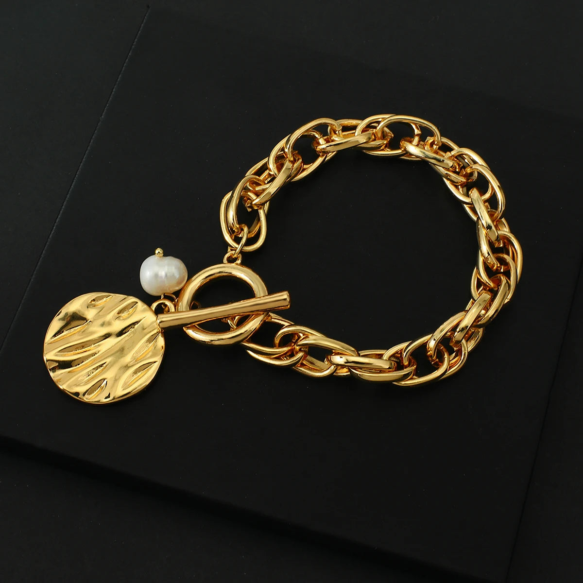 Liquid Metal Charm Bracelet