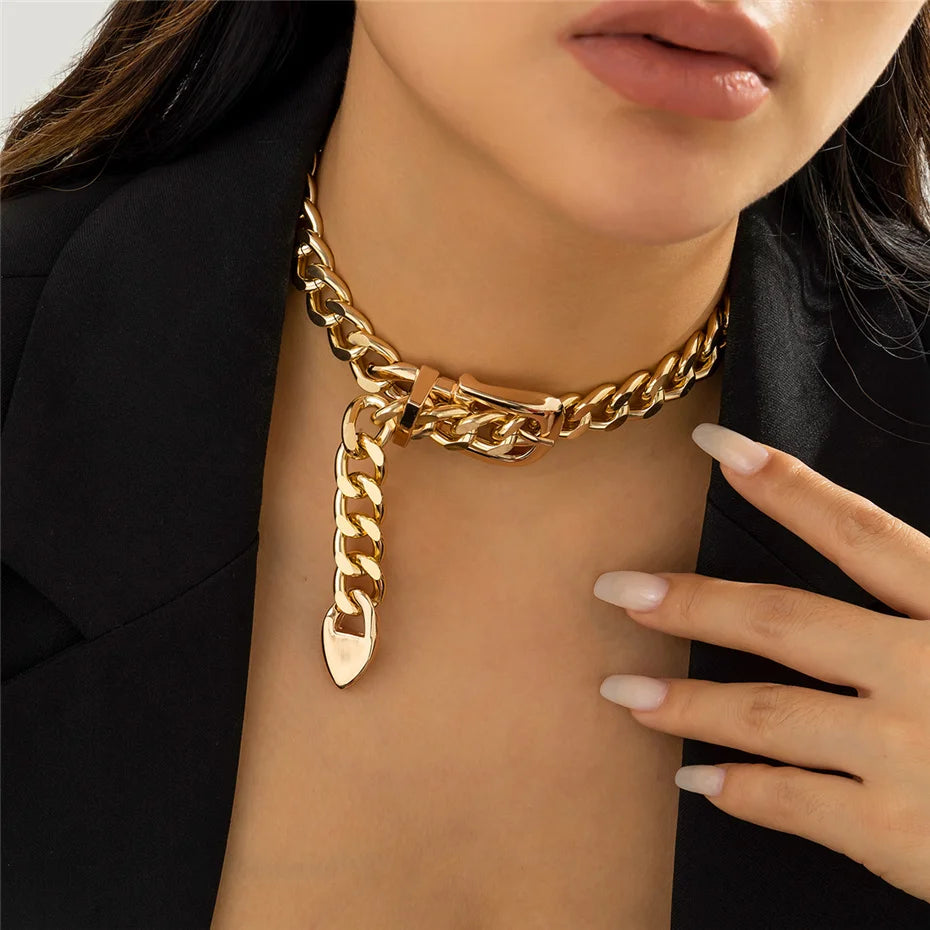 Buckle Me Up Choker Necklace