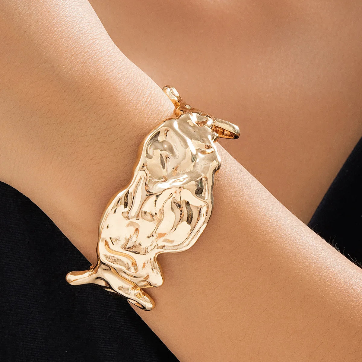 Liquid Metal Grunge Bracelet or Earrings