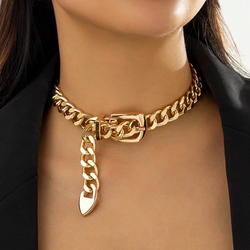 Buckle Me Up Choker Necklace