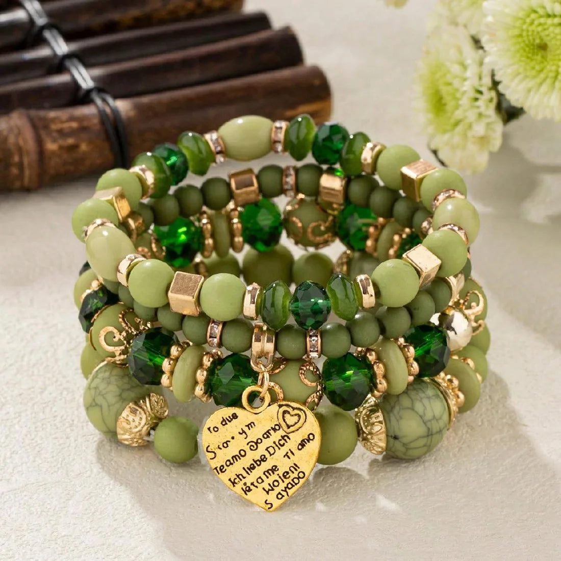 Bead charm Bracelet Set