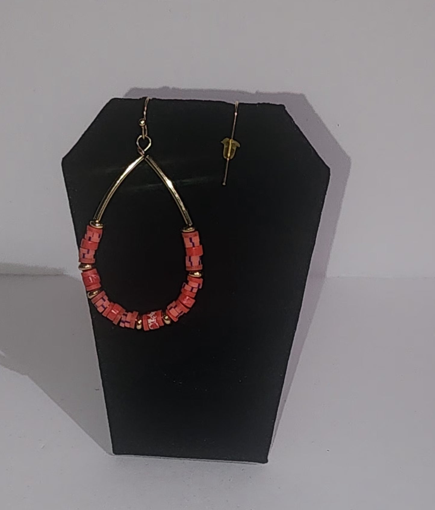Coral Bead Hoop