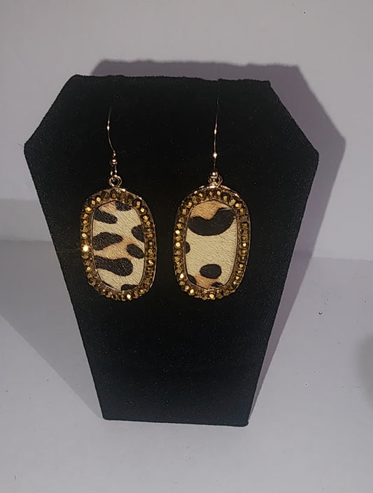 Leopard Gold Plated Earrings