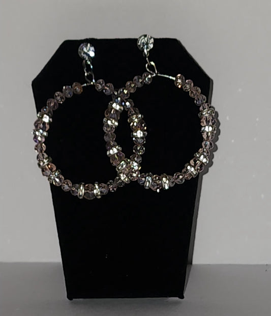 Beaded Hoop Earrings