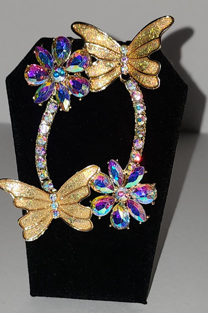 Gold Plated Butterfly Effect Earrings