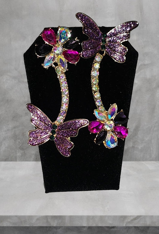 Purple Butterfly Effect Earrings