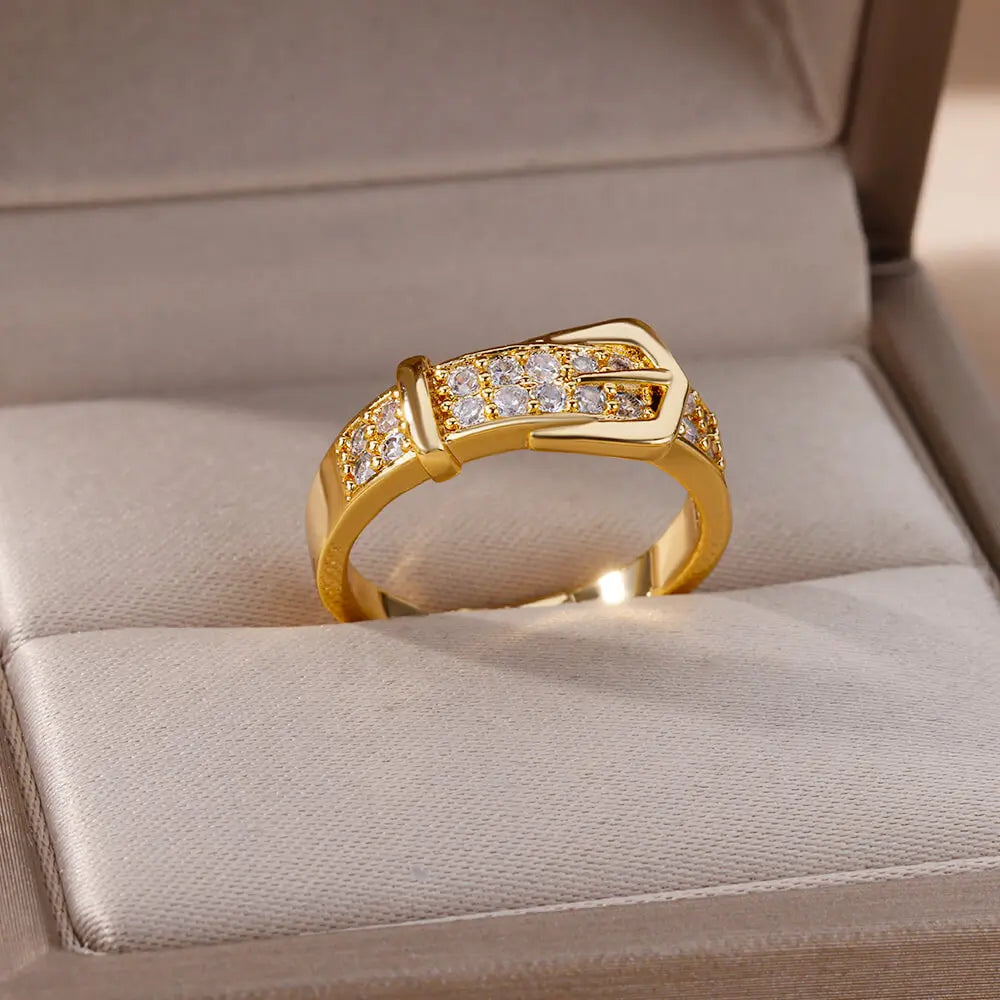 Buckle Me Up Belt Ring