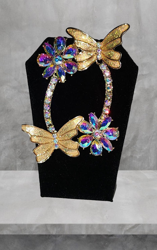 Gold Plated Butterfly Effect Earrings